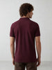 Solid Slim Fit Polo T-Shirt | Wine