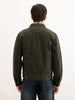 Slim Fit Solid Denim Jacket | Olive | WNJK6381/NS