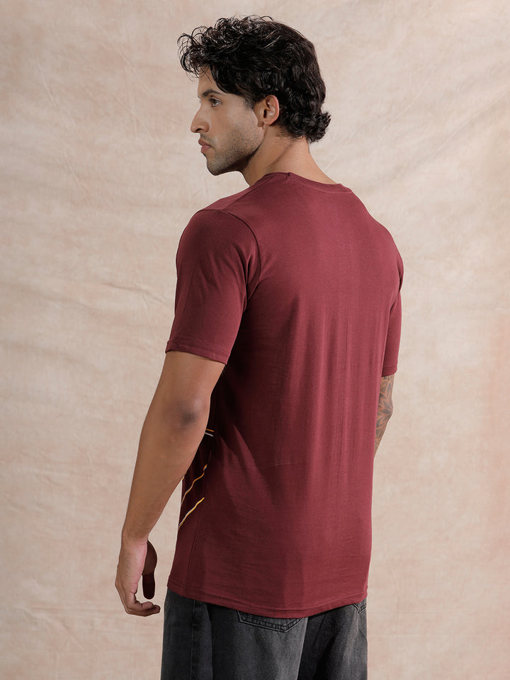 Tilt Shift Slim Fit T-Shirt | Maroon