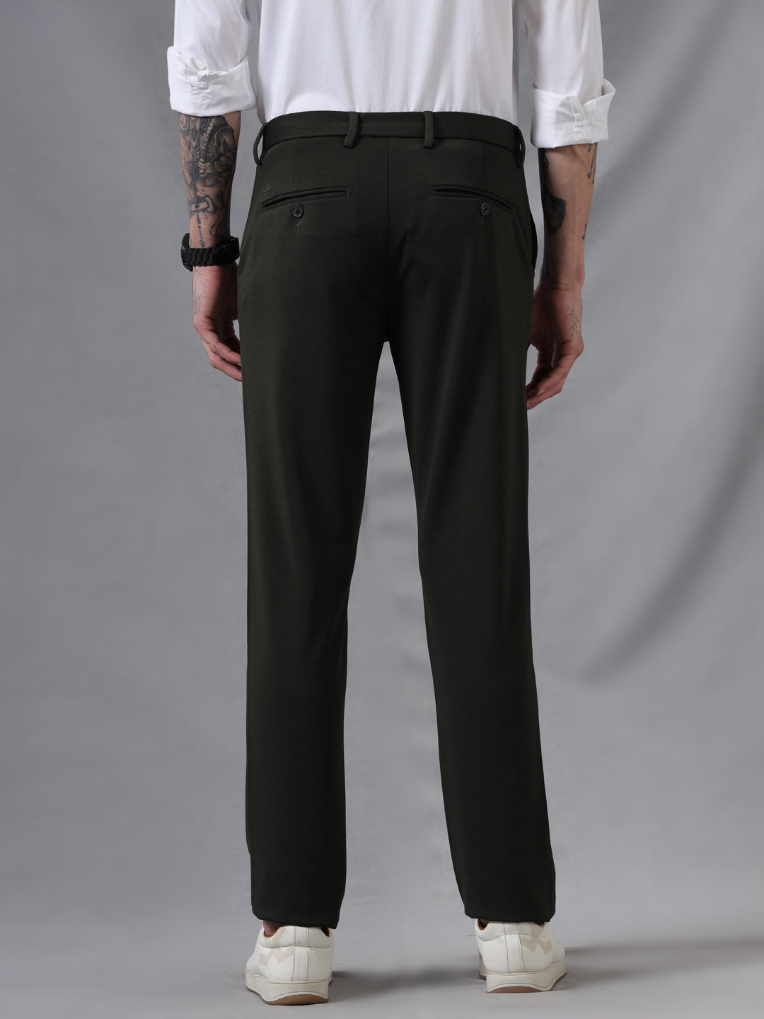 Olive Easy-Fit Waist Trousers