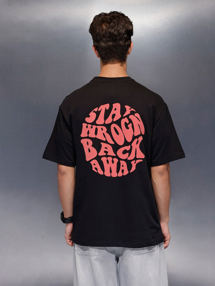 Oversized back-print tshirt | Black