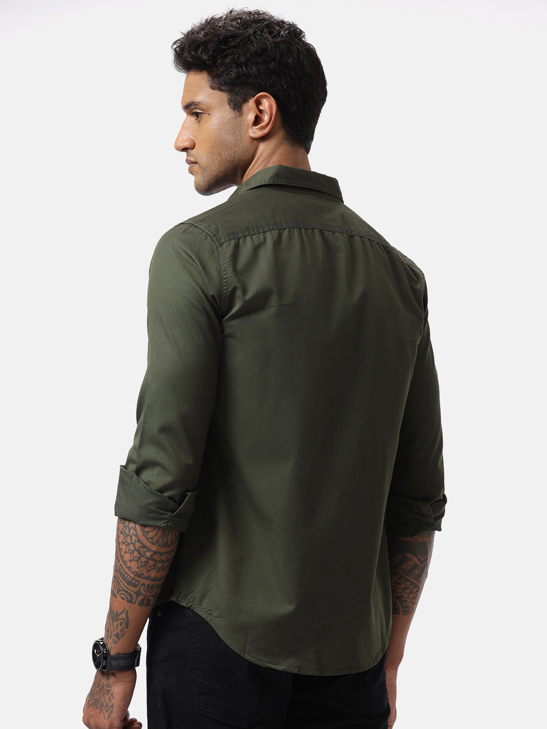 Premium Olive Solid Shirt