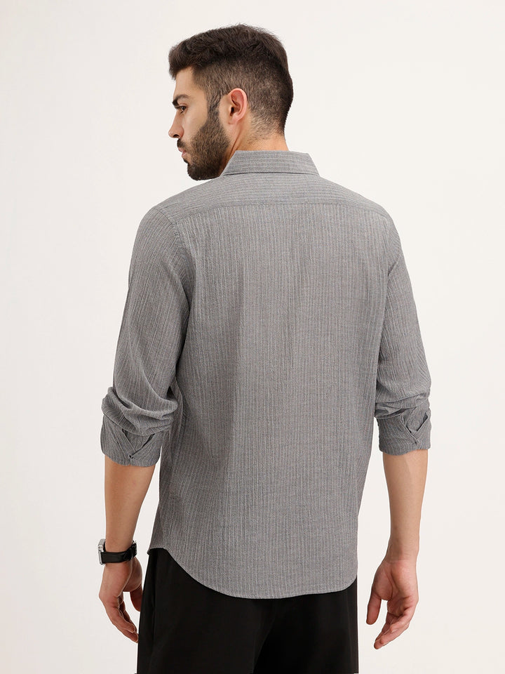 Slim Fit 100% Cotton Shirt | Grey