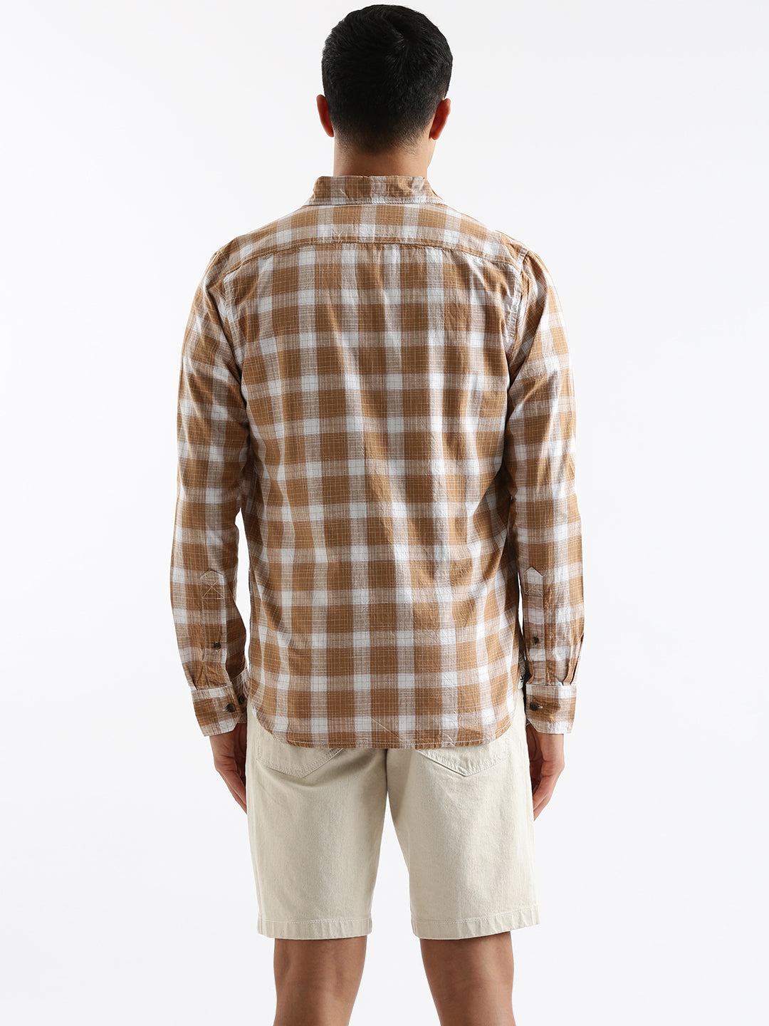 Checked Timeless Brown Casual Shirt
