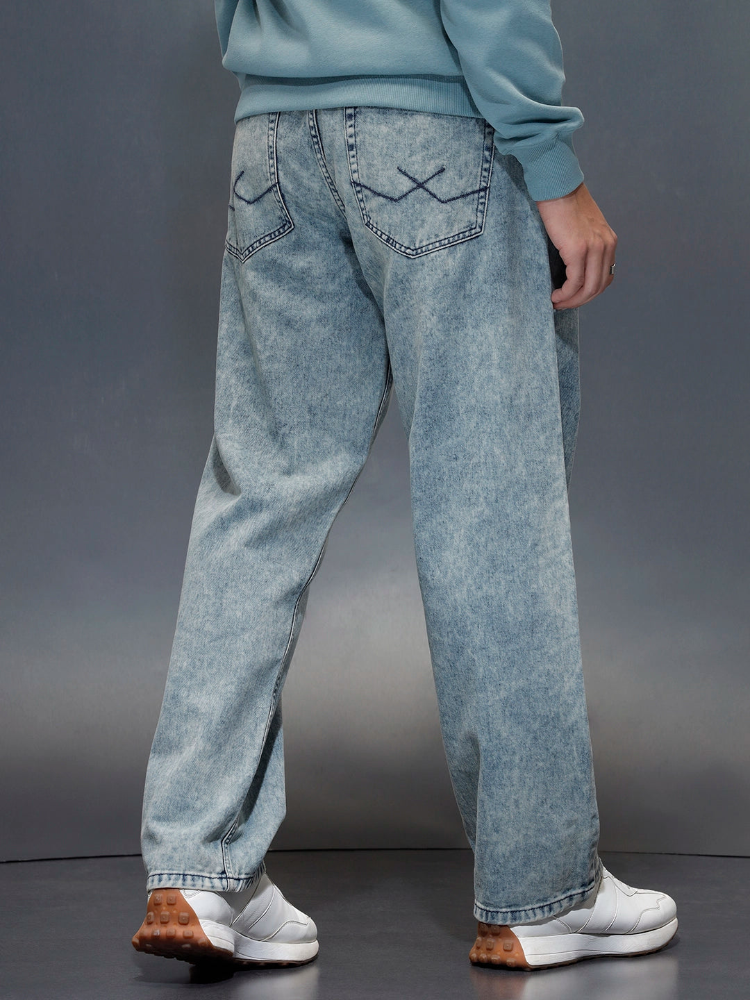 Men's casual loose fit jeans | Blue