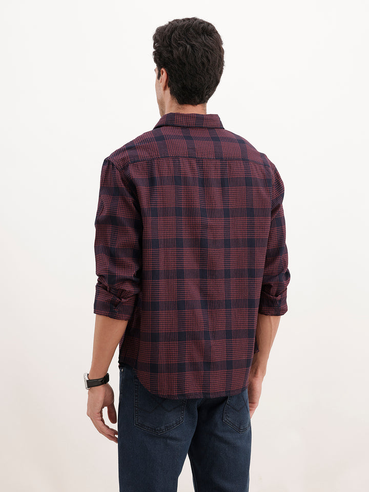 Comfort Fit Checkered Shirt | Red