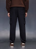 Men's casual Knitted jogger with cargo pockets | Black