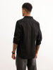Solid Regular Fit Full Sleeve Shirt | Black