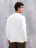 Men's Casual Branded Comfort Fit Sweatshirt  | Snow White