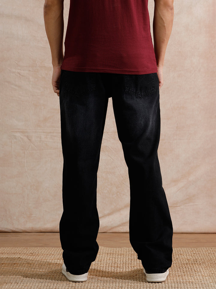 Distressed Heavy Fade Anti Fit Jeans | Dark Grey