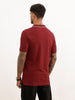 Slim Fit Tipping Collar Polo T-Shirt | Maroon