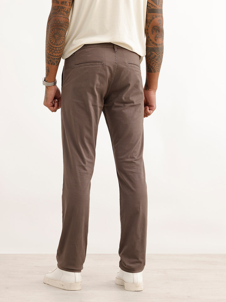 Solid Slim Fit Trouser | Grey