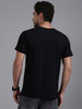 Wrogn Printed Black Crew Neck T-Shirt