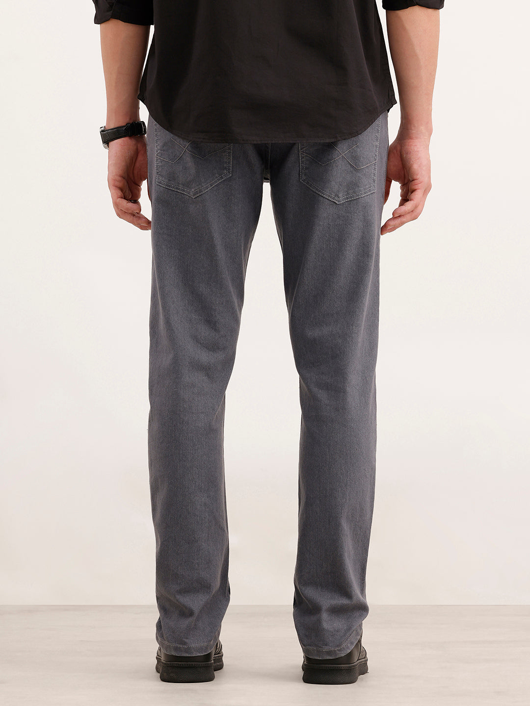Solid Slim Fit Denim Jeans  | Grey