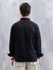 Solid Regular Fit Cotton Shirt | Black
