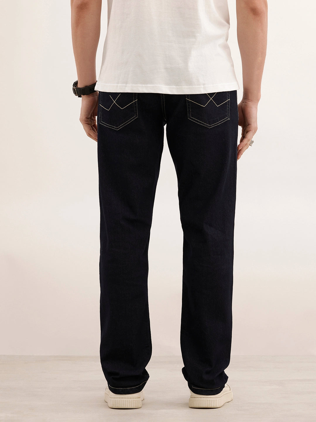 Straight Fit Denim Jeans | Dark Blue