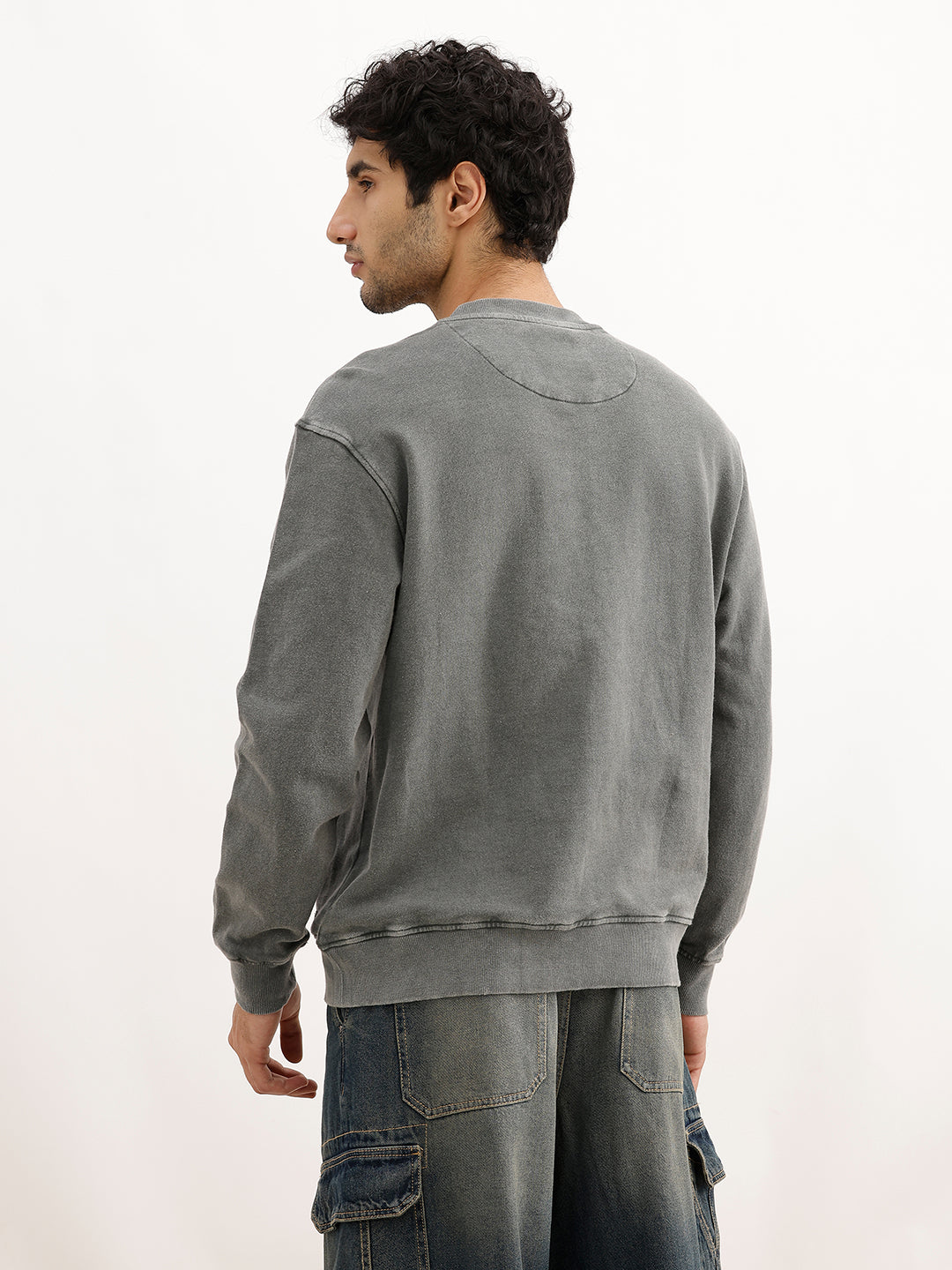 Washed Comfort Fit Sweatshirt | Olive