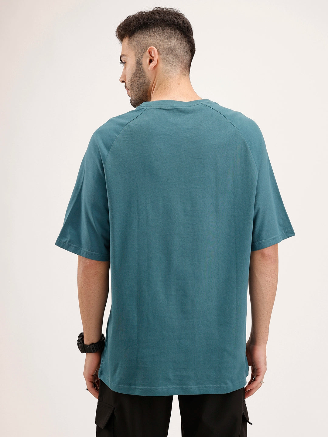 Oversized Fit Raglan Collar T-Shirt | Green
