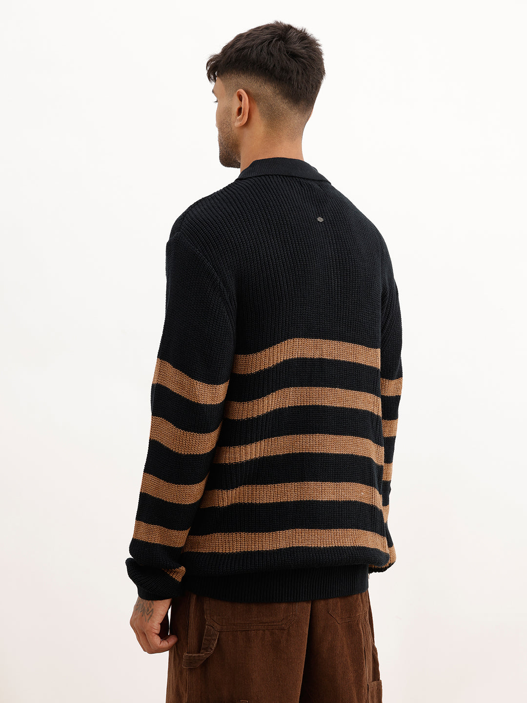 Classic Comfort Fit Knitted T-Shirt | Black