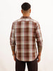 Classic Checkered 100% Polyester Shirt | Brown