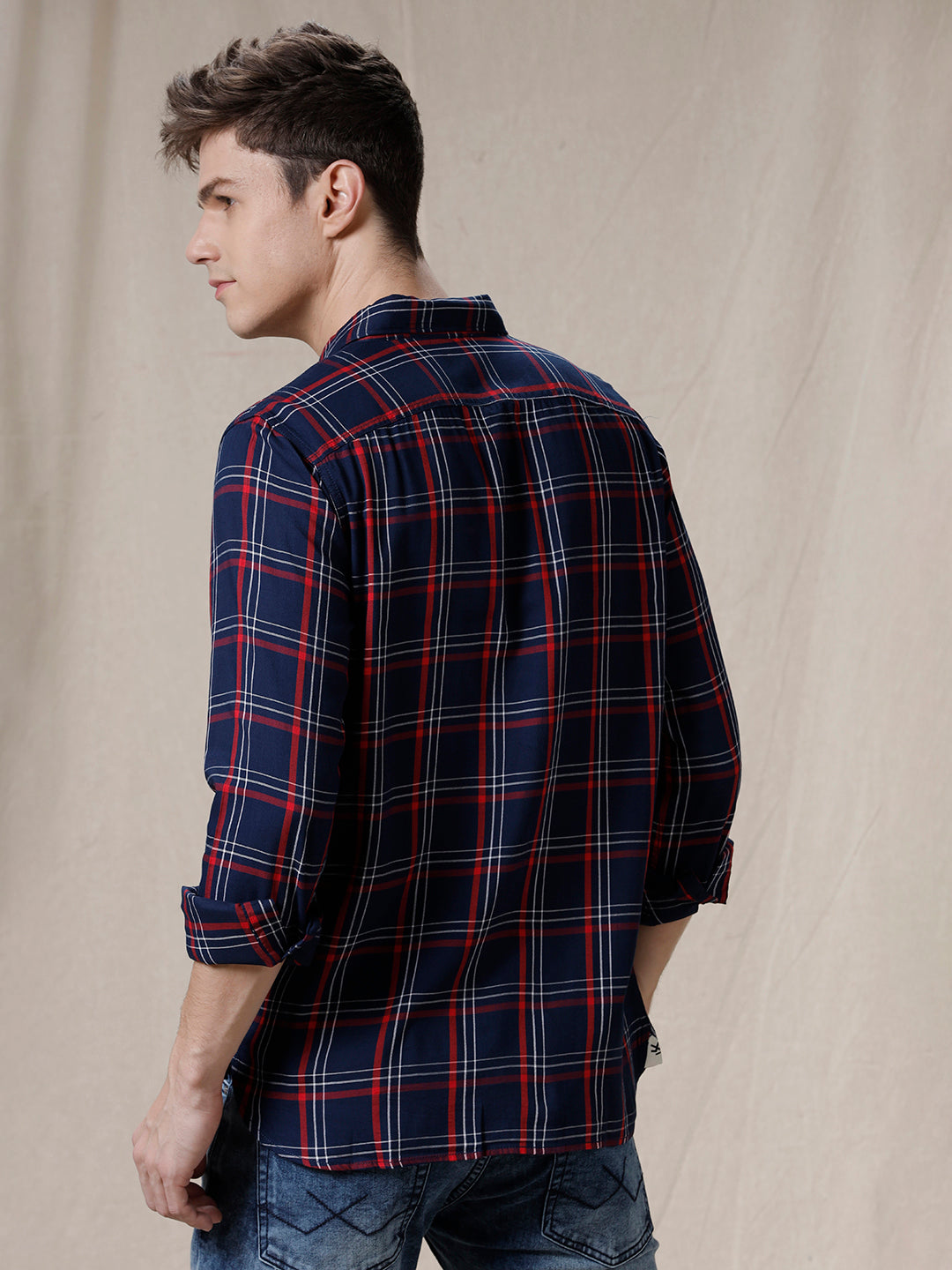 Checkered Cotton Blend Shirt