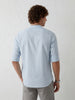 Slim Fit Mandrin Collar Shirt | Light Blue
