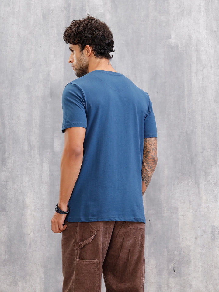 Puff Printed Regular Fit T-shirt | Blue