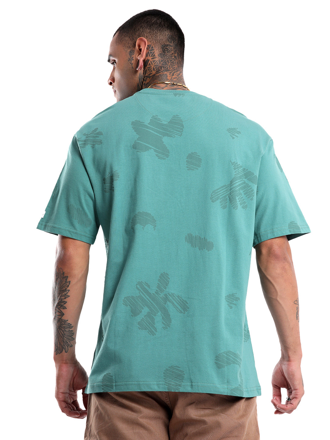 Elite Teal AOP Oversized T-Shirt