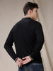 Lined Edge Black Sweatshirt