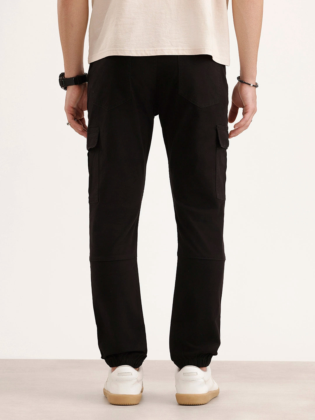 Jogger Fit Cargo Trouser | Black