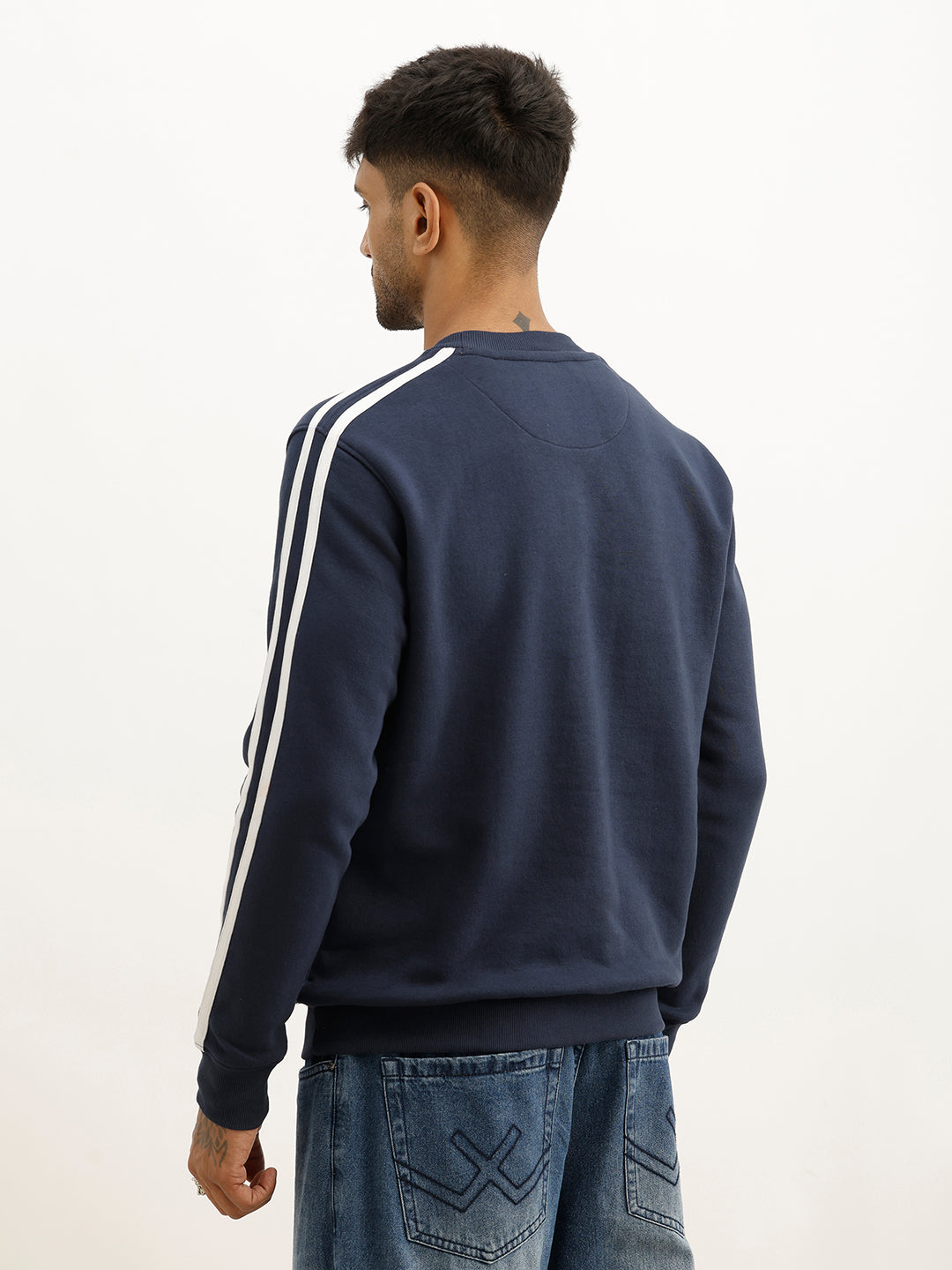 Regular Fit Placement Printed Sweatshirt | Blue