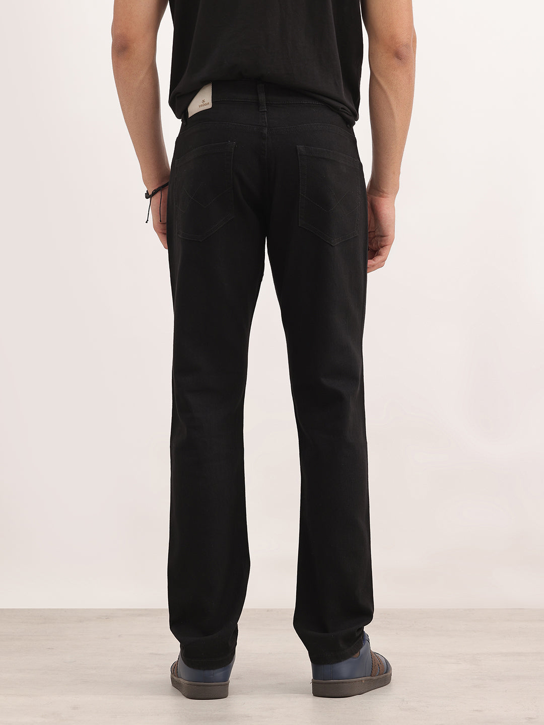 Solid Slim Fit Denim Jeans | Black