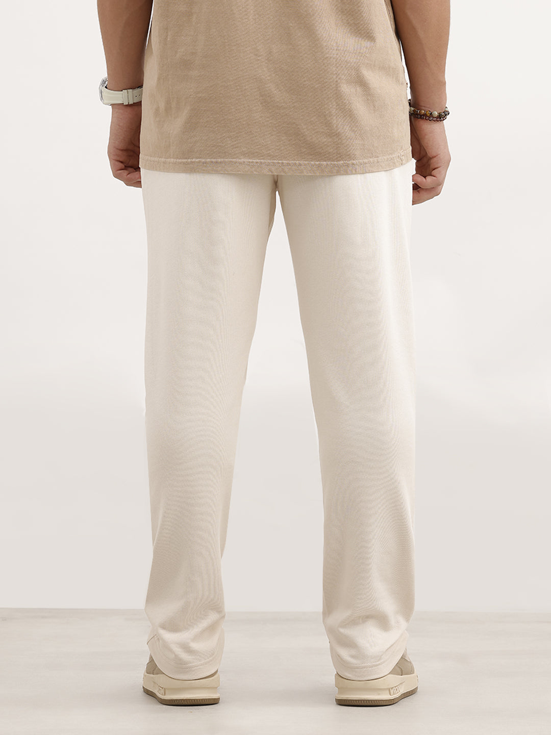 Solid Regular Fit Jogger | Beige