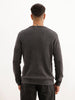 Regular Fit Textured Knited Sweater | Grey