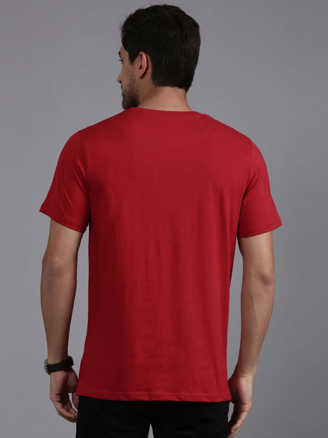 Wrogn Printed Red T-Shirt