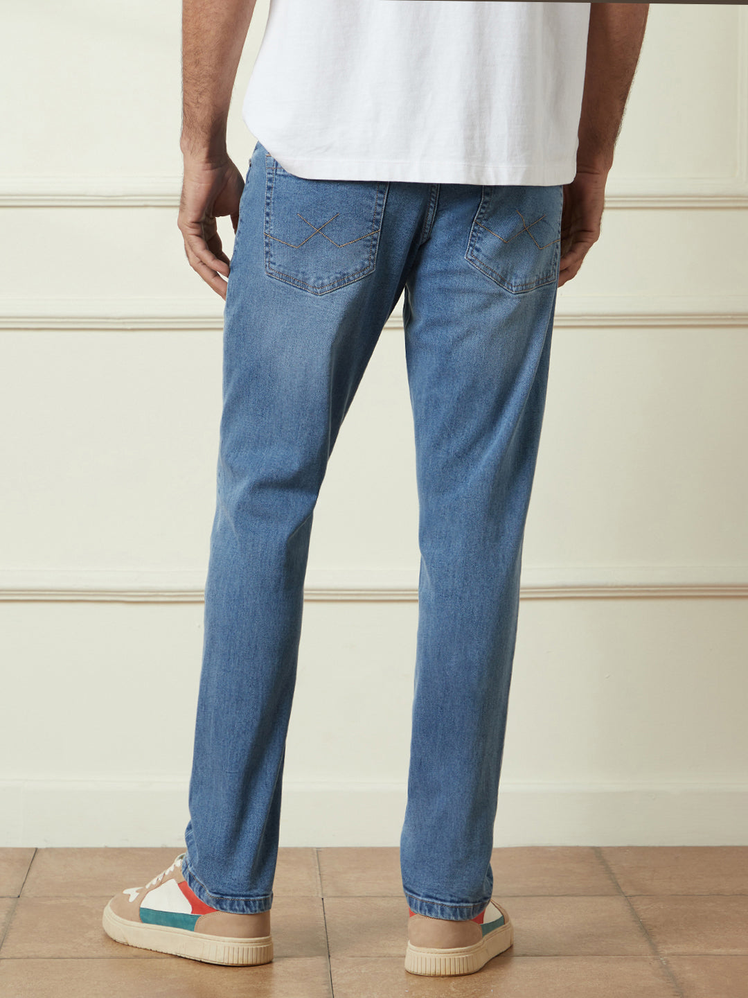 Washed Slim Fit Jeans in Blue