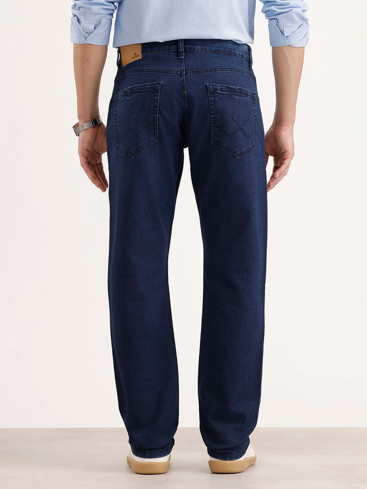 Relaxed Fit Denim Jeans | Dark Blue