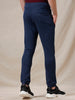 Knit Navy Blue Jogger With Stripe