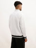 Solid Regular Fit Zipper Jacket | White
