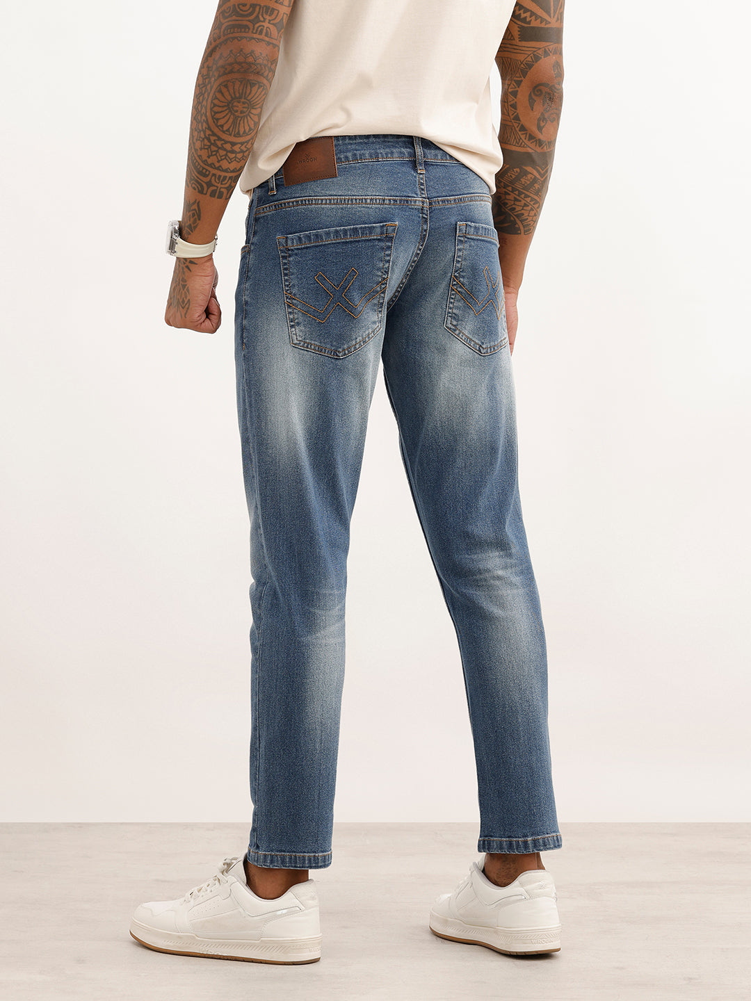 Faded Slim Crop Denim Jeans | Light Blue | WJN0200SL2066S