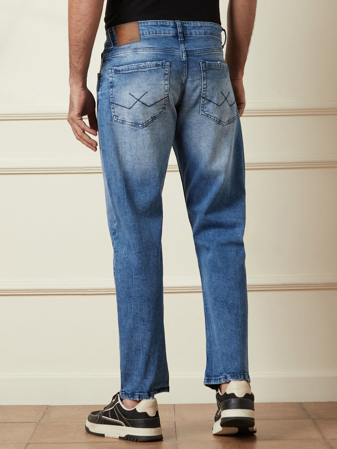 Distressed Blue Washed Anti Fit Jeans