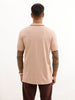 Slim Fit Tipping Collar Polo T-Shirt | Light Brown