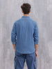 Indigo Washed Casual Regualr Fit Denim Shirt | Blue