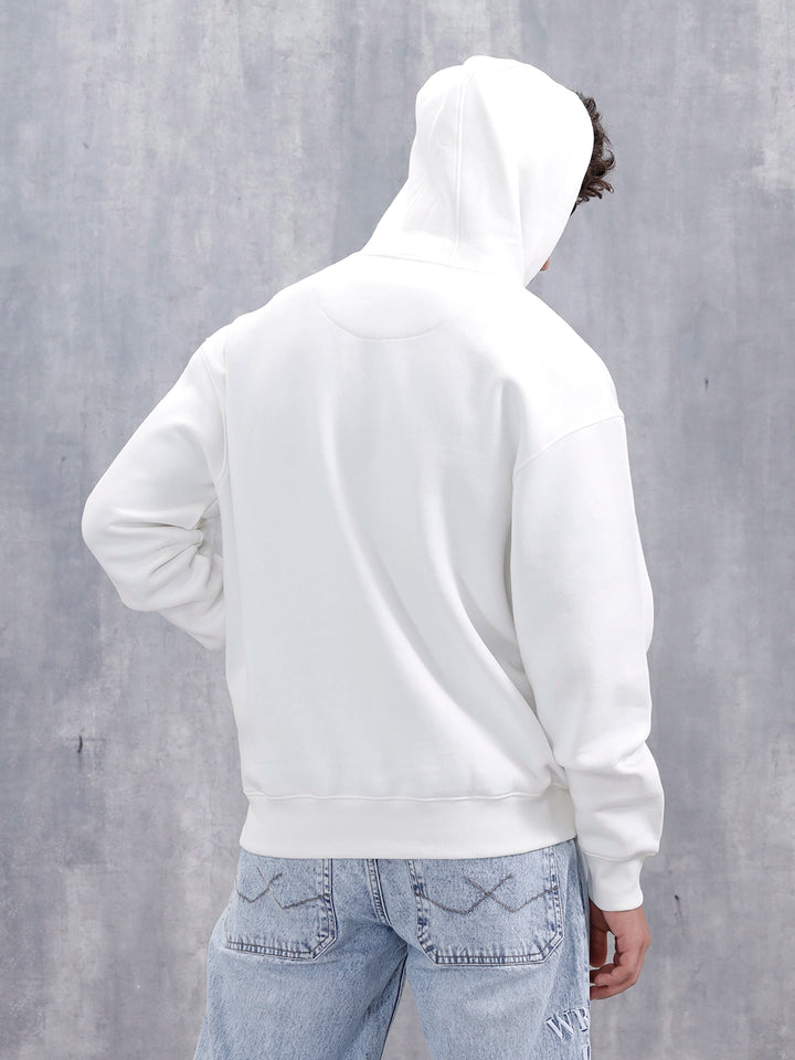Men's Casual Branded Oversized Fit Sweatshirt | White