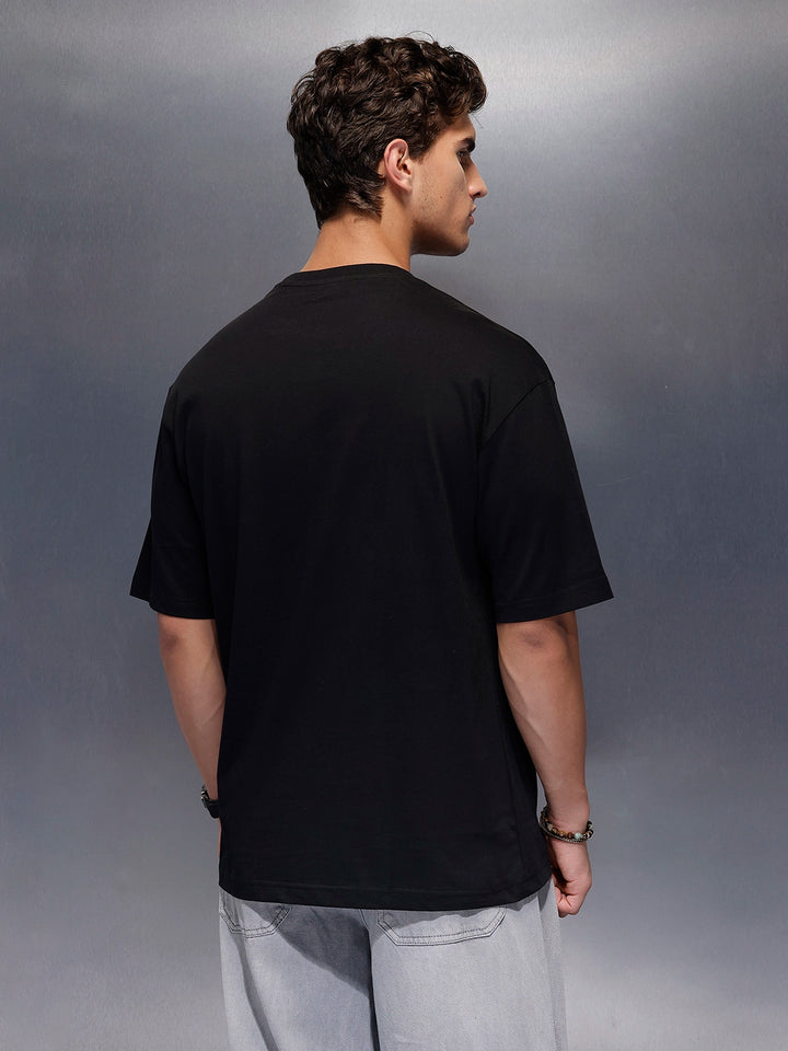 Solid Regular Fit T-Shirt   |  Black