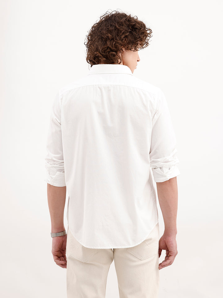 Solid Slim Fit Shirt | White