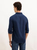 Solid Regular Fit Full Sleeve Shirt | Navy Blue