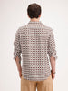 Slim Fit AOP Full Sleeve Shirt | Brown