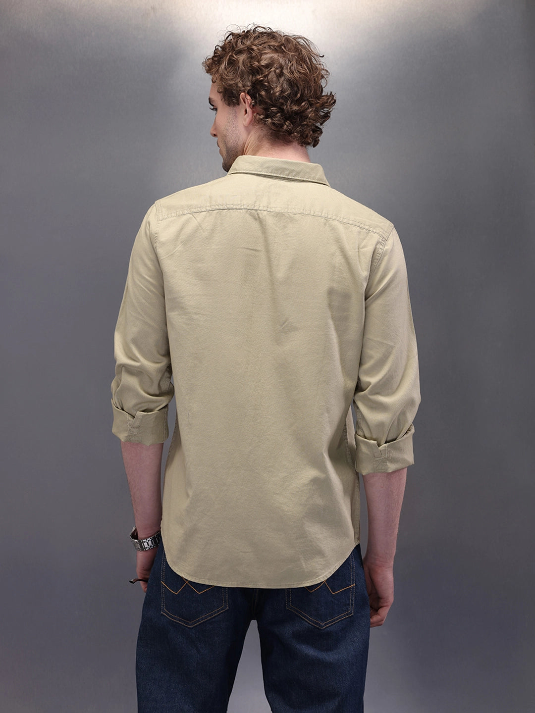 Pure Cotton Regular Fit Shirt | Olive