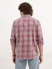Regular Fit Checkered Shirt | Dark Pink
